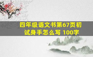 四年级语文书第67页初试身手怎么写 100字